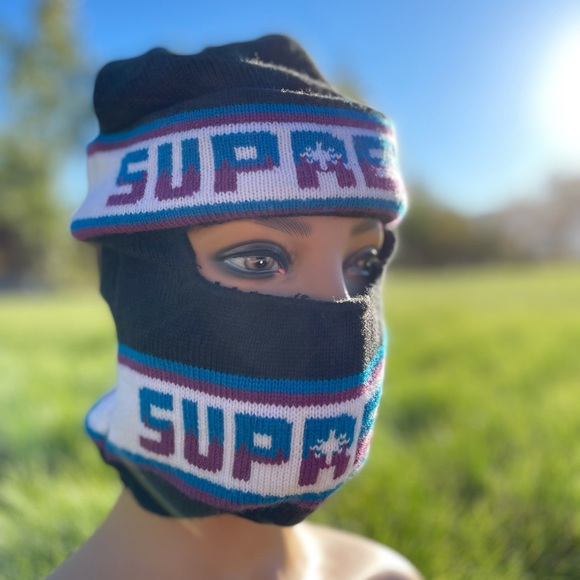 Supreme Other - Supreme double mask double logo face mask beanie fw 20